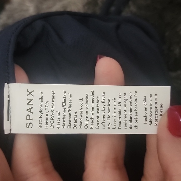 SPANX Side Ruched High Waisted Swim Brief Adjustable side - Picture 8 of 8